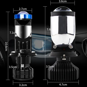 Turbo Ventilátor Y10 H4 H7 LED Svetlomety, Auto H4 Y6 Mini Projektor Objektív 6000K 20000LM Vysoká Nízka Lúč Reflektor H7 LED Auto Hmlové Svetlá