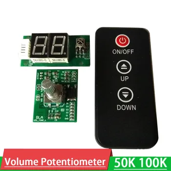 100K / 50K Dvojitý Digitálny Potenciometer Diaľkové ovládanie hlasitosti Zvonenia led displej + RF Infračervené diaľkové F/ Zosilňovač zvuku