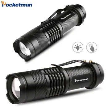 8000LM Prenosné Pocketman Baterka L2/T6 LED Ručné Svetlo Zoomovateľnom Pochodeň Vreckové Svietidlo Núdzové Svetlo pre Kempovanie Turistika