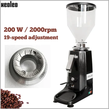 XEOLEO Profesionálne turecká Káva Elektrický mlynček na Kávu miller 200W Espresso kávovar 60 mm Burr brúska Hliníkové telo