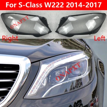 Auto Predné Tienidlo Svetlometu Shell Kryt Pre Mercedes-Benz S-class W222 S320 S400 S500 S600 2014-2017 Auto Sklo Objektívu Prípade